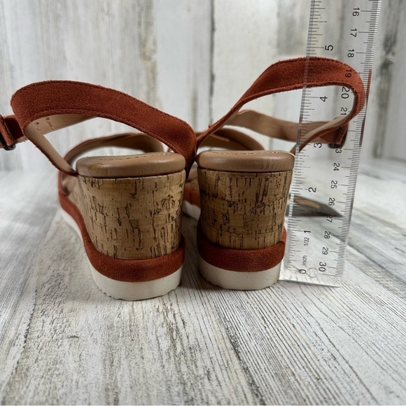 New CREVO Women's Sycamore Wedge Heel Sandals Terracotta #736 - Picture 9 of 11